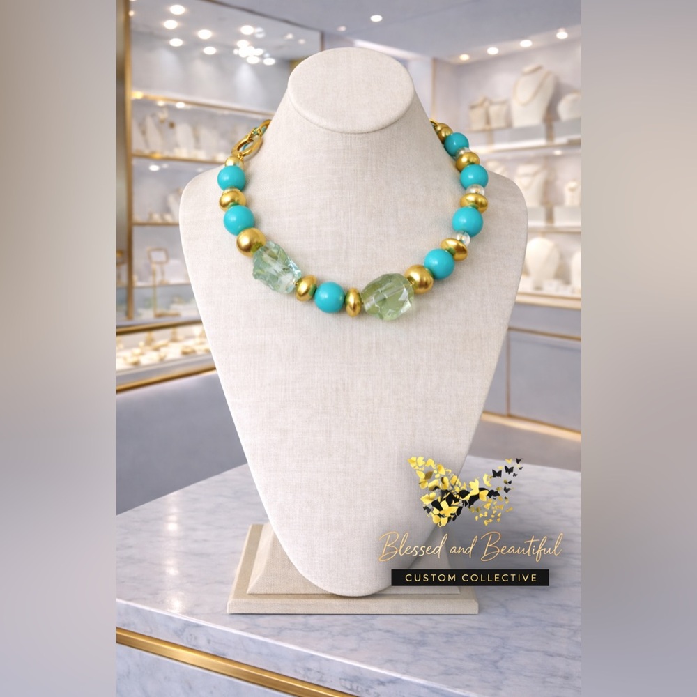 Turquoise and Gold Necklace